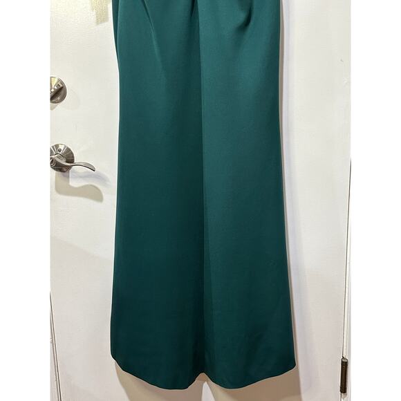 Xscape Evening Lexi Long Sleeve Scuba Ruched Side Dress Hunter Green Size 12 NWT - Picture 14 of 16